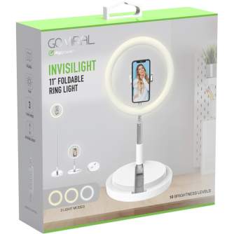 LED Gredzenveida lampas - DIGIPOWER INVISILIGHT 11" FOLDABLE RING LIGHT DP-VRLIN11 - perc šodien veikalā un ar piegādi