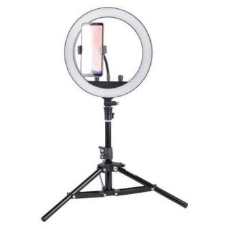 Больше не производится - StudioKing SKRL10 LED dimmable LED bi-color ring light with table tripod and 