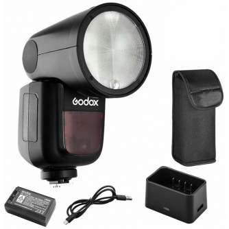 Flashes On Camera Lights - Godox V1 round head flash Nikon - buy today in store and with delivery