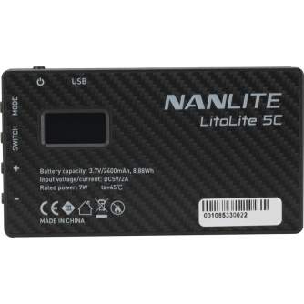 LED Lampas kamerai - Nanlite LitoLite 5C RGBWW LED Pocket Ligh - ātri pasūtīt no ražotāja