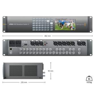 Video mikseri - Blackmagic Design ATEM 4 M/E Broadcast Studio 4K Switcher - ātri pasūtīt no ražotāja