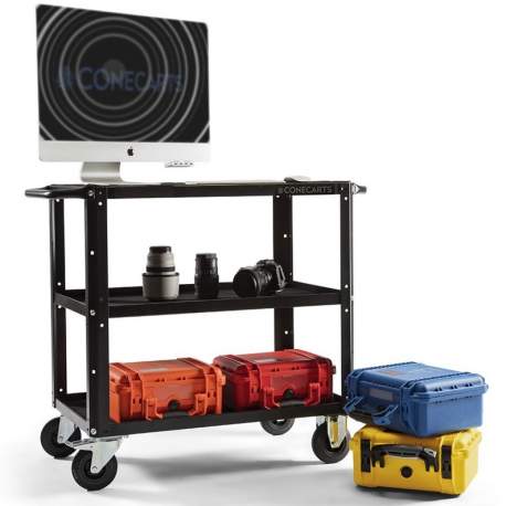 Аксессуары для фото студий - CONECARTS Small cart - Workstation version - three shelves (CNC1#A0A00W01R3BWS) - быстрый заказ от производителя
