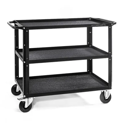 CONECARTS Large cart - with black moquette - three shelves (CNC1#B0A00W01R3A01)