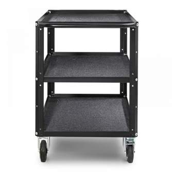 Аксессуары для фото студий - CONECARTS Large cart - with black moquette - three shelves (CNC1#B0A00W01R3A01) - быстрый заказ от производителя