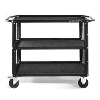 Other studio accessories - CONECARTS Large cart - with black moquette - three shelves (CNC1#B0A00W01R3A01) - quick order from manufacturer