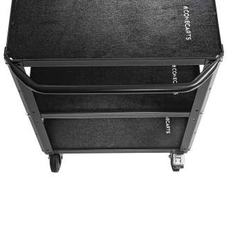 Аксессуары для фото студий - CONECARTS Large cart - with black moquette - three shelves (CNC1#B0A00W01R3A01) - быстрый заказ от производителя