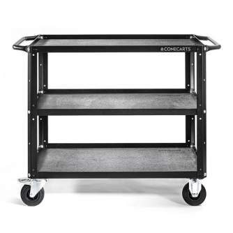 Аксессуары для фото студий - CONECARTS Large cart - with grey moquette - three shelves (CNC1#B0A00W01R3A00) - быстрый заказ от производителя