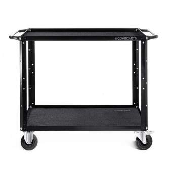 Аксессуары для фото студий - CONECARTS Large Cart - with black moquette - two shelves (CNC1#B0A00W01R2A01) - быстрый заказ от производителя