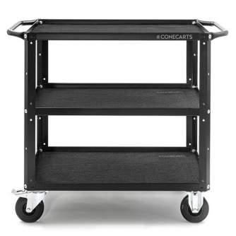Citi studijas aksesuāri - CONECARTS Small Cart - with black moquette - three shelves (CNC1#A0A00W01R3A01) - ātri pasūtīt no ražotāja