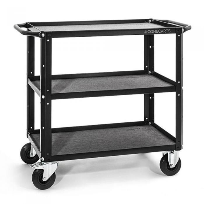 Citi studijas aksesuāri - CONECARTS Small Cart - with grey moquette - three shelves (CNC1#A0A00W01R3A00) - ātri pasūtīt no ražotāja