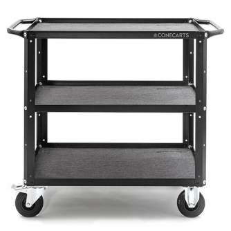 Аксессуары для фото студий - CONECARTS Small Cart - with grey moquette - three shelves (CNC1#A0A00W01R3A00) - быстрый заказ от производителя