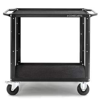 Аксессуары для фото студий - CONECARTS Small Cart - with black moquette - two shelves (CNC1#A0A00W01R2A01) - быстрый заказ от производителя