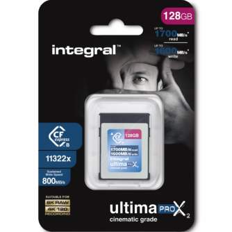 Карты памяти - Integral UltimaPro X2 CFexpress Type B 1700MB/s 128GB (INCFE128G1700/1600/S800) - быстрый заказ от производителя
