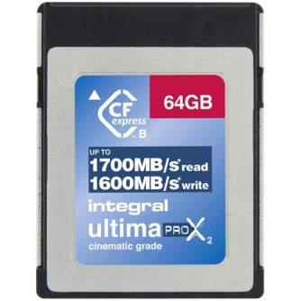 Карты памяти - Integral UltimaPro X2 CFexpress Type B 64GB (INCFE64G1700/1600/S800) - быстрый заказ от производителя