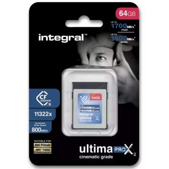 Карты памяти - Integral UltimaPro X2 CFexpress Type B 64GB (INCFE64G1700/1600/S800) - быстрый заказ от производителя