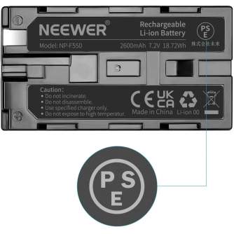 Kameru akumulatori - Baterija Neewer NPF550 2600mAh - ātri pasūtīt no ražotāja