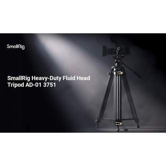 Video statīvi - Smallrig 3751 Video Tripod Heavy-Duty with Fluid Head AD-01 - perc šodien veikalā un ar piegādi