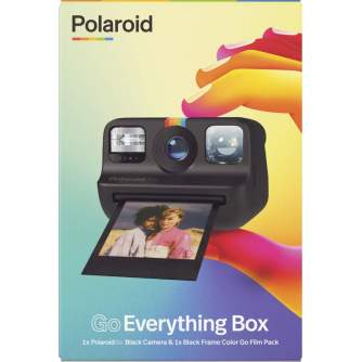 Momentfoto kameras - Polaroid Go E-box Black - perc šodien veikalā un ar piegādi