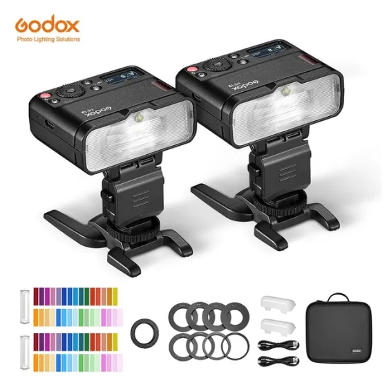 Godox Macro Ring Flash Two Light Kit MF12