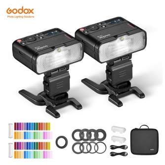 Вспышки на камеру - Godox Macro Ring Flash Two Light Kit MF 12 MF12 K2 - быстрый заказ от производителя