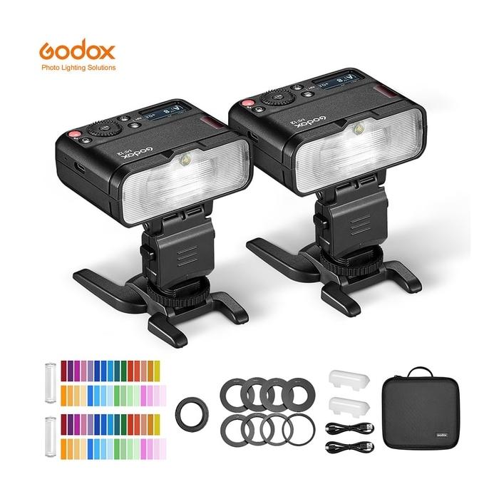Flashes On Camera Lights - Godox Macro Ring Flash Two Light Kit MF 12 MF12 K2 - quick order from manufacturer