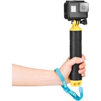 Sporta kameru aksesuāri - Rubber Floating Hand Grip Telesin for Action and Sport Cameras (GP-MNP-300-YL) - perc šodien veikalā un ar piegādi