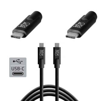 Kabeļi - TETHERPRO USB-C TO USB-C 3M BLACK CUC10-BLK - perc šodien veikalā un ar piegādi