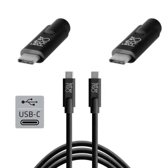 Kabeļi - TETHERPRO USB-C TO USB-C 3M BLACKCUC10-BLK - ātri pasūtīt no ražotāja