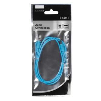 Аудио кабели, адаптеры - Vivanco cable 3.5mm - 3.5mm 1m, blue (35812) - быстрый заказ от производителя