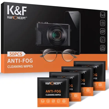 K&F Concept 50gb Pretmiglas briļļu salvetes 10x15cm atseviši iesaiņotas, mobilajiem,