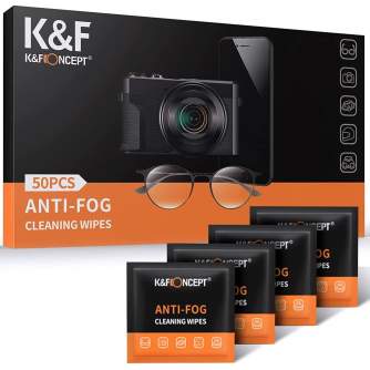 Чистящие средства - K&F Concept 50 шт. противотуманные салфетки для очков 10x15см в индивидуальной - купить сегодня в магазине 