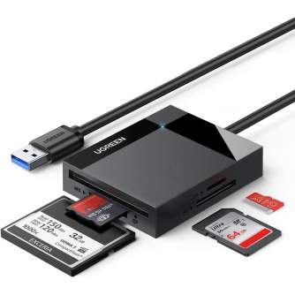Vairs neražo - UGREEN CR125 4-in-1 USB 3.0 card reader 1m (TF, CF, SD, MS)