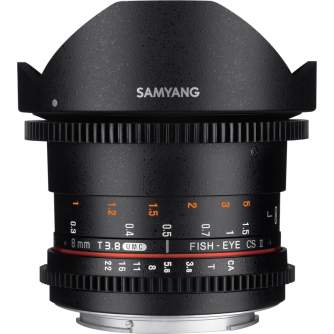 CINEMA Video objektīvi - SAMYANG 8MM T3,8 VDSLR UMC FISH-EYE CS II SONY E - быстрый заказ от производителя