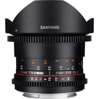 CINEMA Video Lences - SAMYANG 8MM T3,8 VDSLR UMC FISH-EYE CS II SONY E - quick order from manufacturer