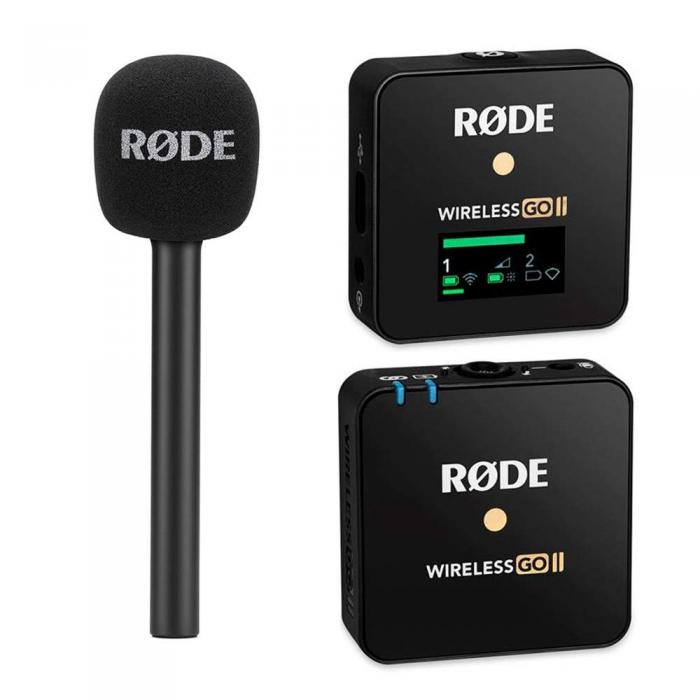 Rode Microphone Wireless Go Ii Set With Handle Transmitter Rental Noma