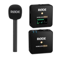Rode microphone Wireless Go II set with handle transmitter rental