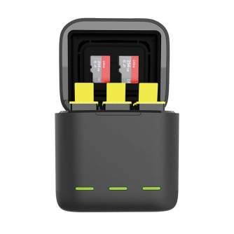 Аксессуары для экшн-камер - Telesin 3-slot charger box for GoPro Hero 9 / Hero 10 + 3 batteries (GP-BNC-902-B) - быстрый заказ о