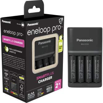 Батарейки и аккумуляторы - Charger Panasonic ENELOOP Pro K-KJ55HCD40E, 2 hours, +(4xAA) [C] BOOM - быстрый заказ от производител