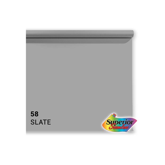 Foto foni - Superior Background Paper 58 Slate Grey (26 Storm Grey) 2.72 x 11m - купить сегодня в магазине и с доставкой