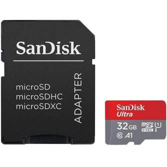 Atmiņas kartes - SANDISK MEMORY MICRO SDHC 32GB UHS-I SDSQUA4-032GGN6IA - perc šodien veikalā un ar piegādi