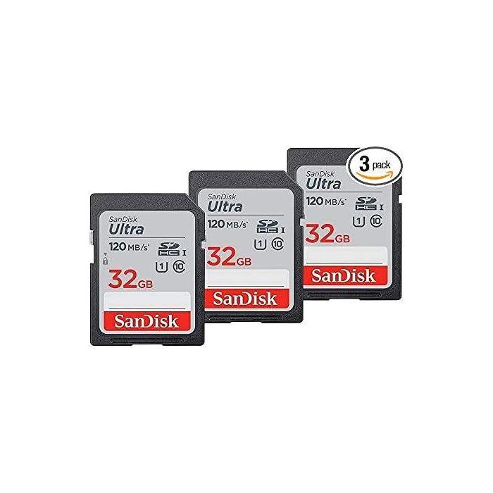 Карты памяти - SANDISK MEMORY SDHC 32GB UHS-I 3PC SDSDUN4-032GGN6IM - купить сегодня в магазине и с доставкой