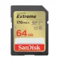 Atmiņas kartes - SANDISK EXTREME SDXC 64GB 170/80 MB/s UHS-I U3 memory card (SDSDXV2-064G-GNCIN) - perc šodien Master Foto veikalā un ar piegādi Profesionāļu labākā izvēle