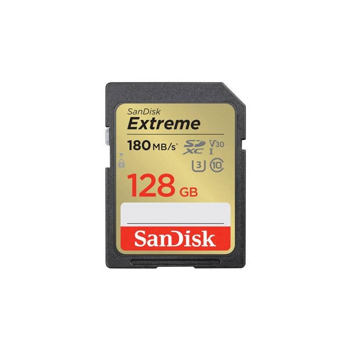 Карты памяти - SANDISK EXTREME SDXC 128 GB 180/90 MB/s UHS-I U3 memory card (SDSDXVA-128G-GNCIN) - купить сегодня в магазине и с