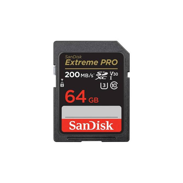 Atmiņas kartes - SANDISK EXTREME PRO SDXC 64GB 200/90 MB/s UHS-I U3 memory card (SDSDXXU-064G-GN4IN) - купить сегодня в магазине