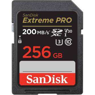 Atmiņas kartes - SANDISK EXTREME PRO SDXC 256GB 200/140 MB/s UHS-I U3 memory card (SDSDXXD-256G-GN4IN) - ātri pasūtīt no ražotāja