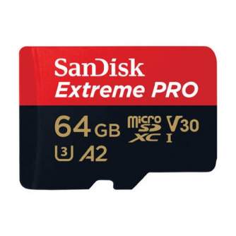 Memory Cards - SANDISK EXTREME PRO microSDXC 64GB 200/90 MB/s UHS-I U3 memory card (SDSQXCU-064G-GN6MA) - buy today in store and with delivery