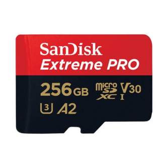 Atmiņas kartes - SANDISK EXTREME PRO microSDXC 256GB 200/140 MB/s UHS-I U3 memory card (SDSQXCD-256G-GN6MA) - ātri pasūtīt no ražotāja