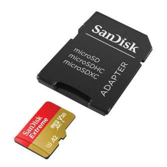 Карты памяти - SANDISK EXTREME microSDXC 128 GB 190/90 MB/s UHS-I U3 memory card (SDSQXAA-128G-GN6MA) - купить сегодня в магазин