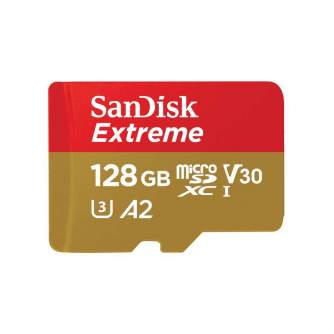 Memory Cards - SANDISK EXTREME microSDXC 128 GB 190/90 MB/s UHS-I U3 ActionCam memory card (SDSQXAA-128G-GN6AA) - quick order from manufacturer