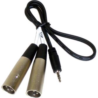 Accessories for microphones - AZDEN X-2 CABLE, MALE 3.5MM TRS TO DUAL MALE 3-PIN XLR ADAPTER CABLE MX-2 - quick order from manufacturer